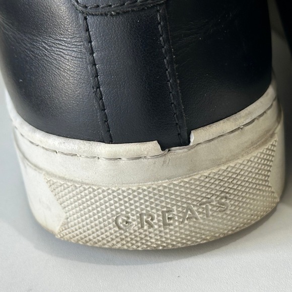GREATS Black Leather Sneakers Made in Italy Lace Up Casual Shoes Womens US 10 - Picture 5 of 9
